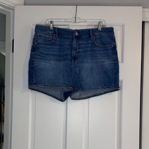 American Eagle Outfitters Dark Blue Denim Cutoff Shorts